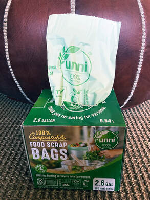 Photo of box of compostable or biodegradable food scrap bags